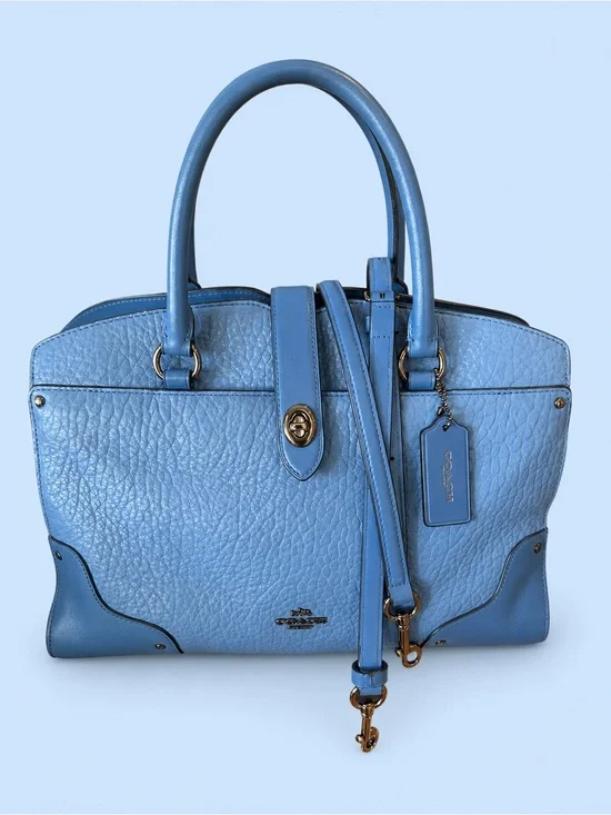 Coach - Mercer Satchel 30 - Cornflower Blue - EUC