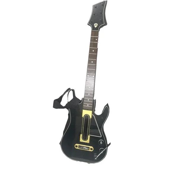 Activision Guitar Hero Live Wireless‎ Controller Black Gold 6-Button No Dongle