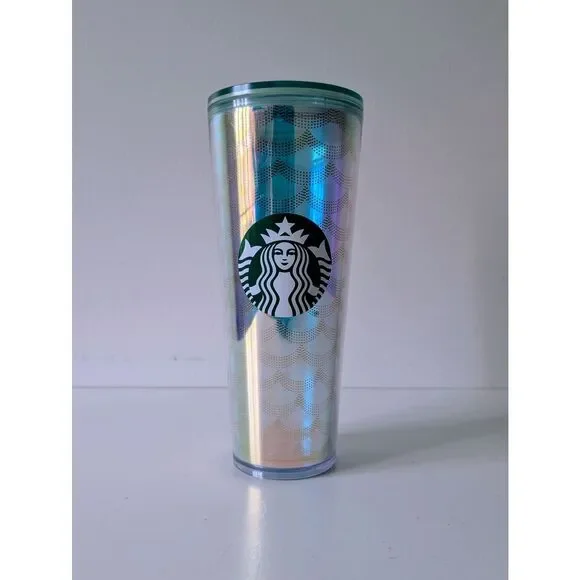 Starbucks Tall Tumbler Mermaid 24oz Iridescent Mirror Siren Scales