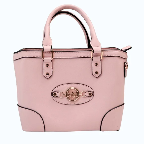 Marilyn Monroe Handbag Small Soft Pink Tote Faux Leather Gold Accents LIKE NEW