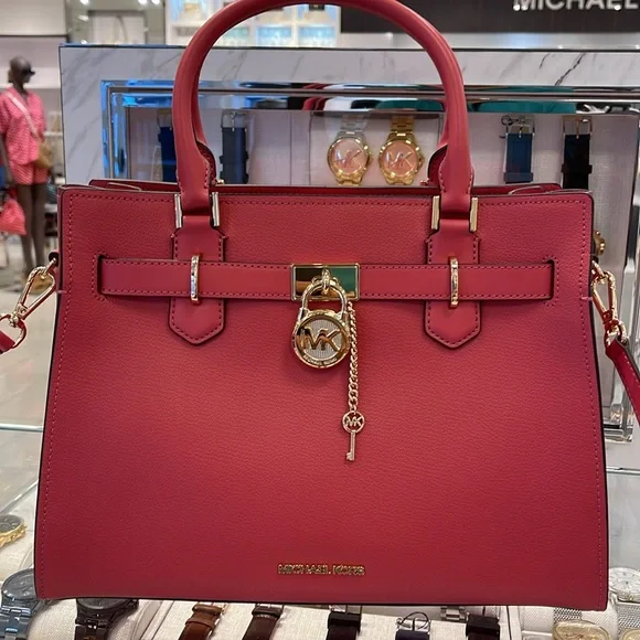 MICHAEL KORS HAMILTON MEDIUM SATCHEL   COLOR: LIGHT BERRY SHERBET  NWT