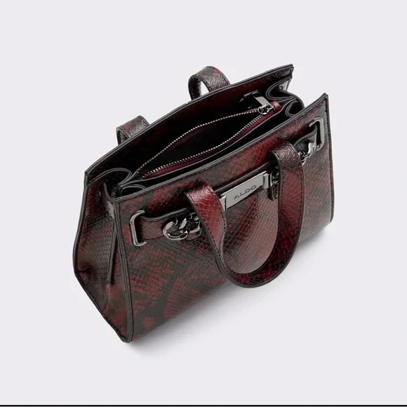 Aldo Burgundy and Black Satchel