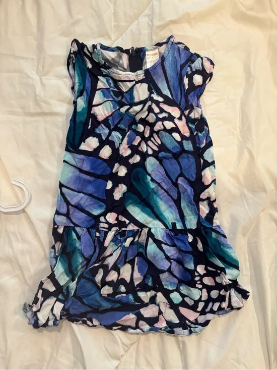 Gymboree Navy, Blue & Teal Butterfly-Pattern Dress