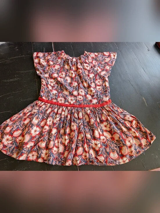 Gymboree Girls' Size 7 Short-sleeve Dress Whimsical Summer Coquette Ditsy Floral