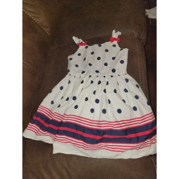 Gymboree 4th of july polka dot dress size 6