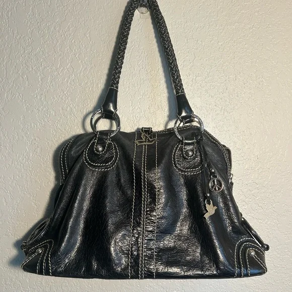 The Sak Black 100% Cow Leather Shoulder Bag