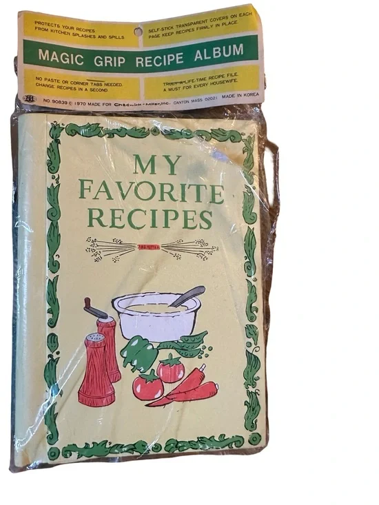 Vtg MCM Magic Grip Recipe Book 1970 Chadwick Miller Cottagecore