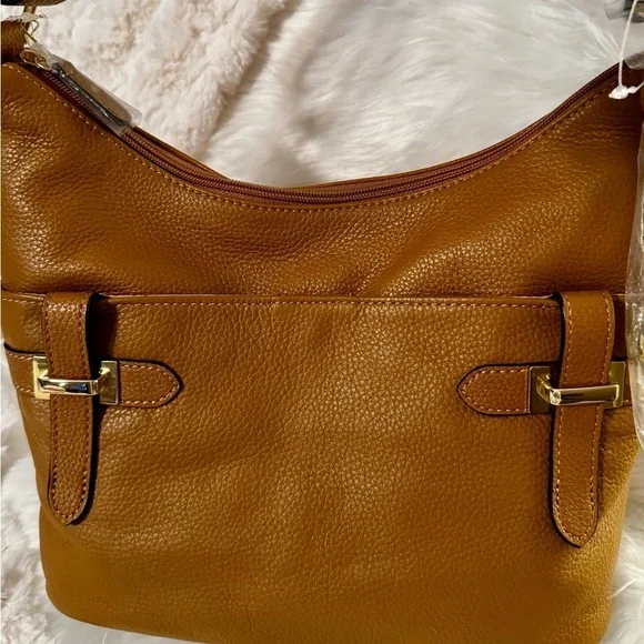*Summer Clear Out!* Giani Bernini Tan Shoulder Bag with Pebbled Leather