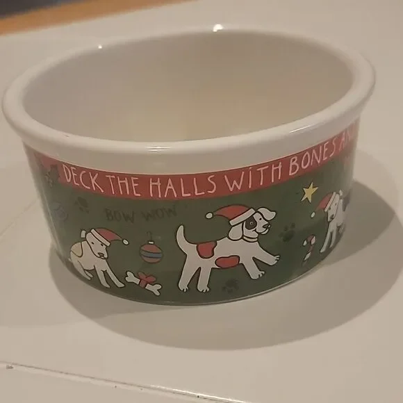 Van Beers Christmas dog bowl