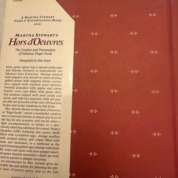 1984 Martha Stewart's Hors d'Oeuvres Cookbook - First Edition