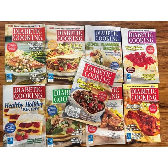 Lot of 9 Diabetic Cooking Magazines 2005-2006 ‎ Slow Cooker Holiday Recipes