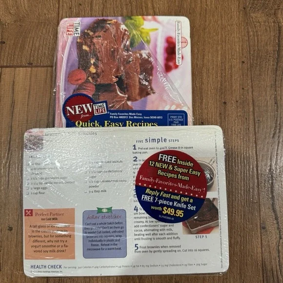 Time Life Recipe Cards Vtg 2 packs NEW Vintage