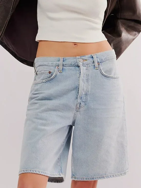 New! Agolde Risha Denim Shorts