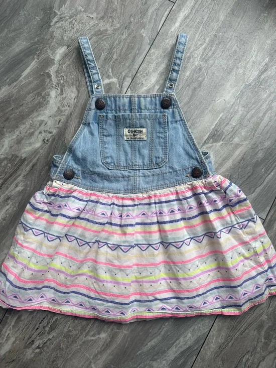 OshKosh‎ B'Gosh Vestbak denim jumper dress 2T