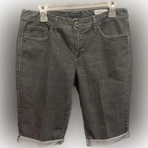 Black Denim Bermuda Cutoffs Size 12
