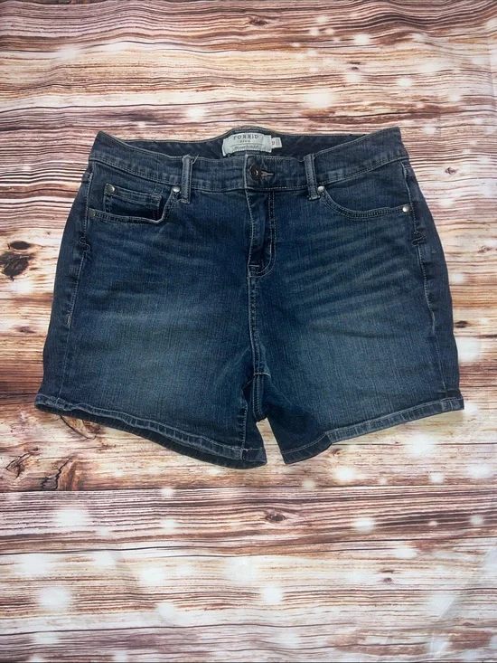 torrid Dark Indigo Denim Shorts - Blue