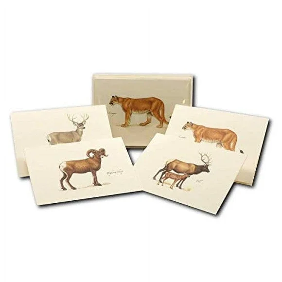 Earth Sky + Water - Western Mammal Assortment Notecard Set - 8 Blank Cards with
