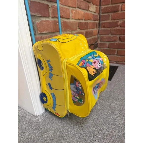 Dora the Explorer Yellow School Bus Rolling Suitcase Kids Travel Bag Luggage