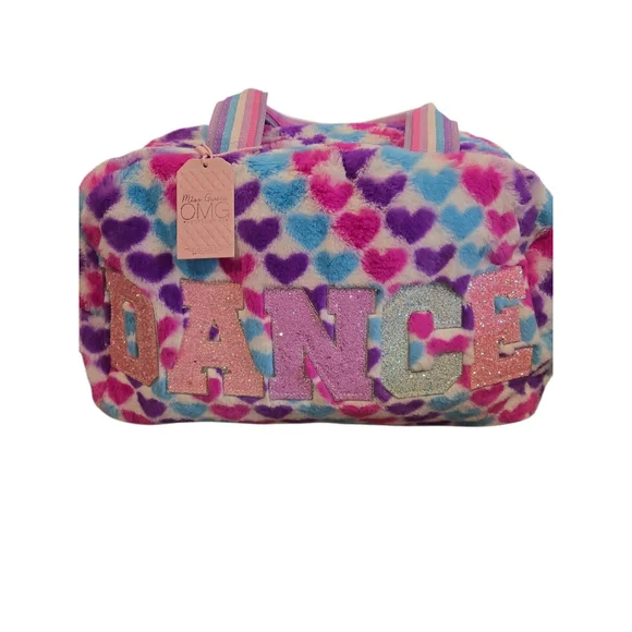 Ms. Gwen's OMG Accessories Heart DANCE Duffle In Orchid Cute & Soft NWT (225)