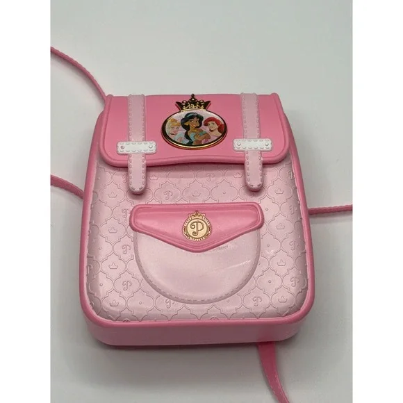 Disney Princess Pink Backpack Purse‎ with Crown Charm for Kids
