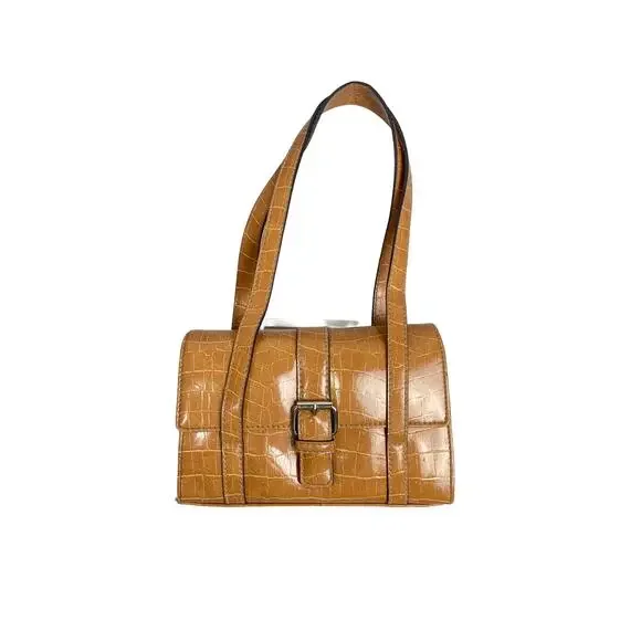 Crazy Horse Y2K‎ Vintage Camel Tan Shoulder Purse 2000s 90s Chic Stylish