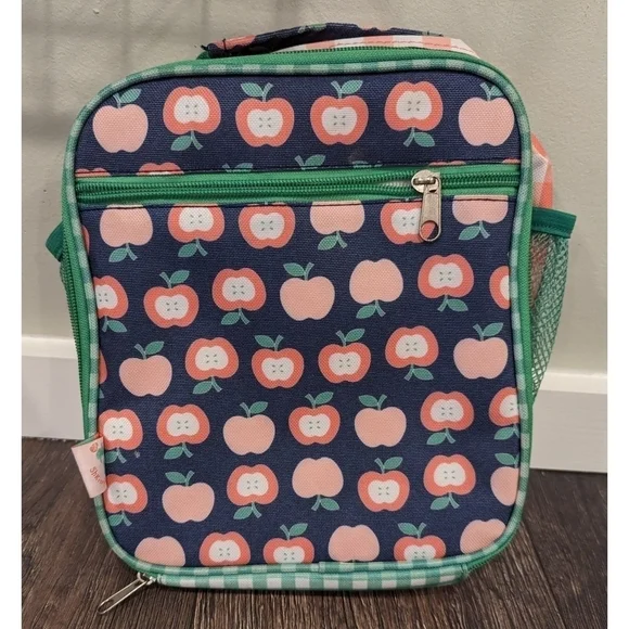 Shrimp and Grits Apple and Gingham Print Lunch bag One Size