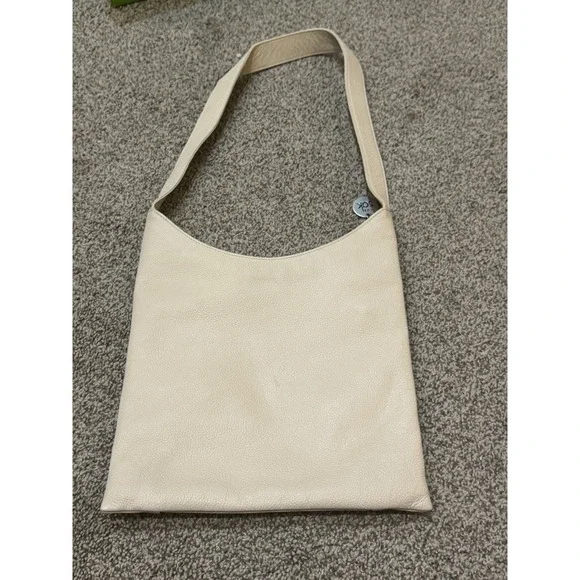 The Sak Cream Purse‎ Shoulder Bag Leather Outside Zipper