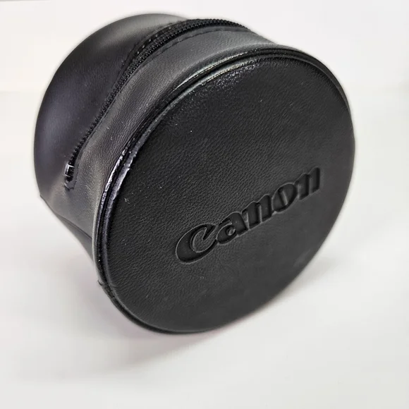 Canon Black Soft Zipper Close Camera Lens Case Storage 2.5
