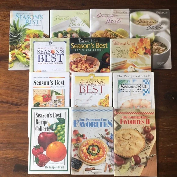 13 Pampered Chef ‘Season's Best’ + ‘Favorites’ Books Booklets 1992 - 2010