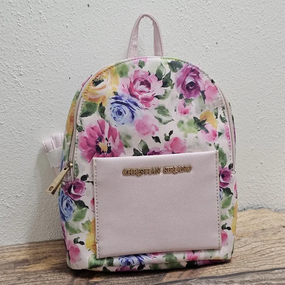 Christian Siriano Mini Floral Pink Spring Backpack NEW