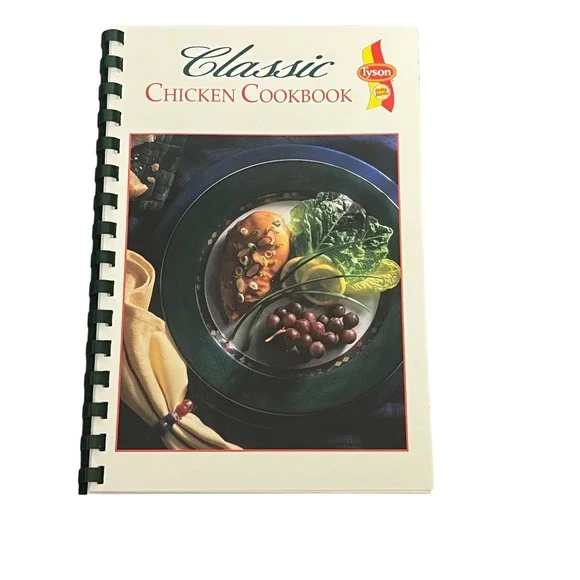 Tyson Classic Chicken Cookbook 1994‎ Spiral Bound Vintage Recipe Book Retro