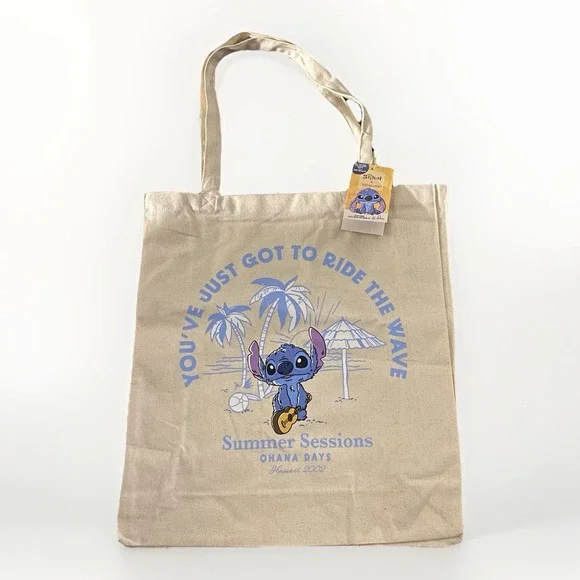 Disney Stitch X Primark Canvas Bag You've Just Got‎ To Ride The Wave Shopping
