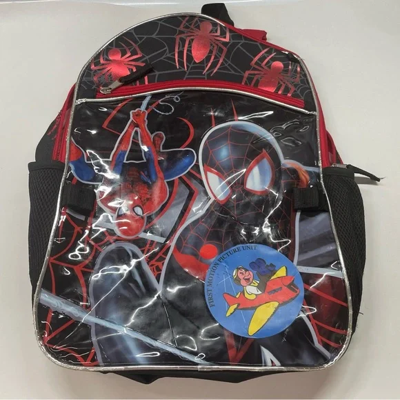 Red and Black Kids Spiderman Graphic Backpack Back To School‎
