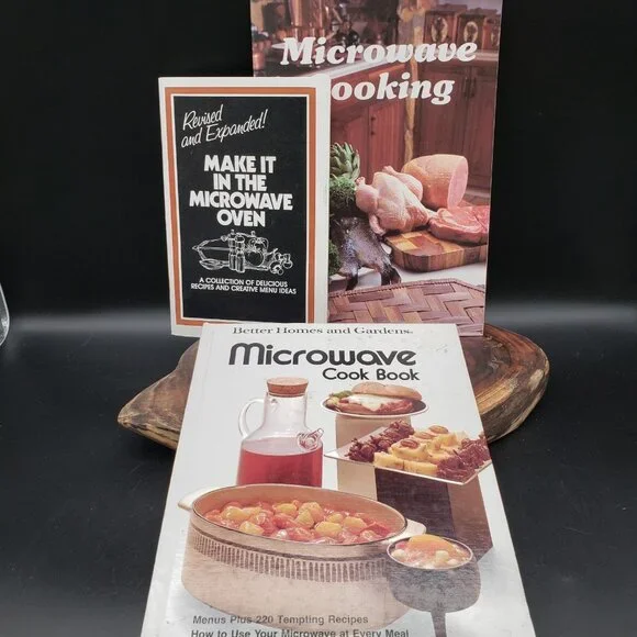 Vintage Microwave Cookbooks Lot of 3 Better Homes Campbell’s Emerson Retro 1970s
