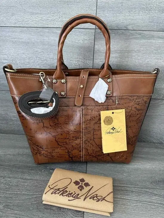 Patricia Nash Analia Top Handle Crossbody Tote Riot Rust Bag A396721
