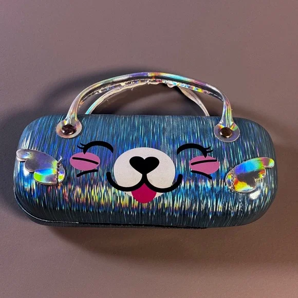 Holographic Puppy Hard Eyeglasses Case Cute Kids‎ Sunglasses Holder