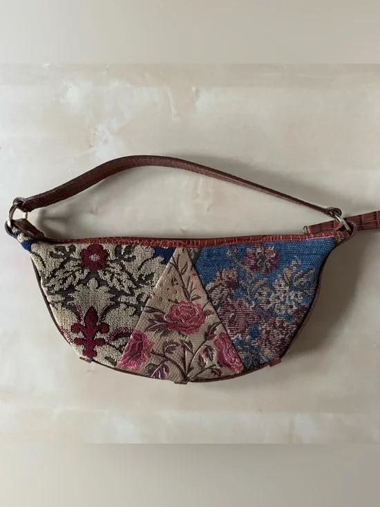 Clever Carriage Company Patchwork Floral Tapestry Shoulder Bag Hobo