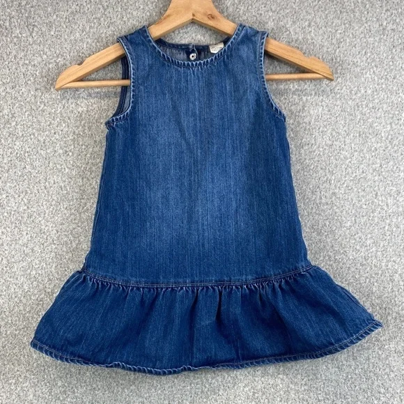 OshKosh B’Gosh denim dress 4T casual classic farmhouse country cottagecore play