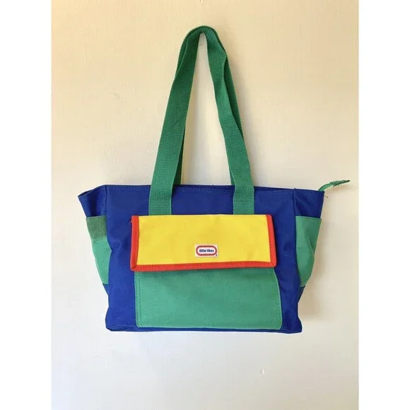 RARE Vintage 90s Little Tikes Diaper Bag Bottle Holder Color Block Bottle Holder