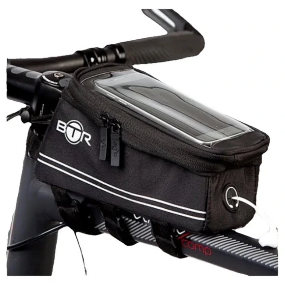 BTR Cycling Mobile Phone Bike Bag W/ Rain Cover (LARGE) Made In UK - Fast Ship!