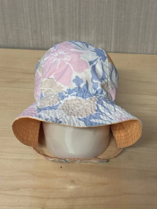 OshKosh B'gosh Floral Pink, Blue & Peach Bucket Hat size 12-24 months