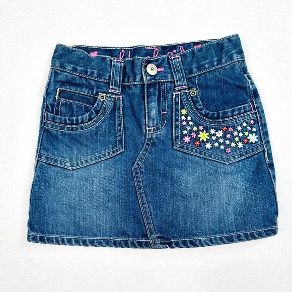 OshKosh B'gosh Girl's Denim Skort w/Embroidery