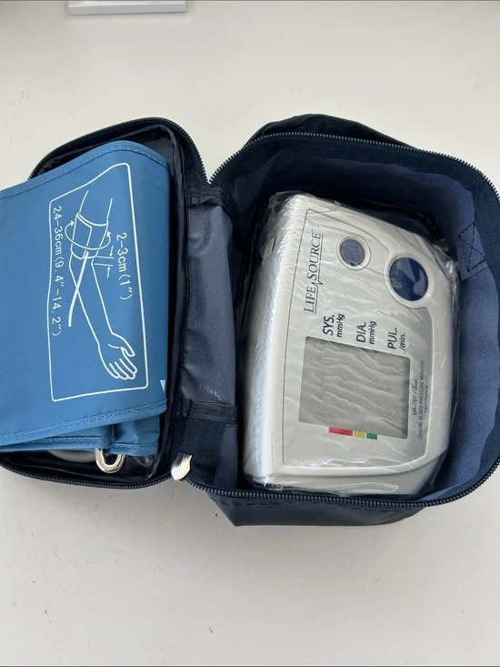 Blood Pressure Monitor - White & Blue