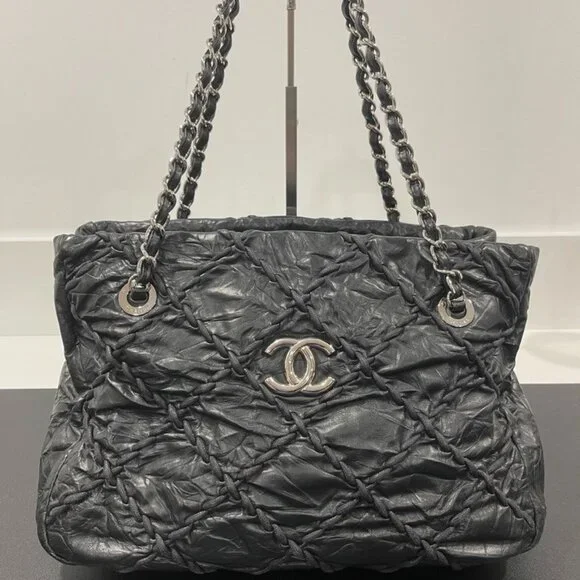 Chanel Ultra Stitch Tote with Silver Hardware (1181)