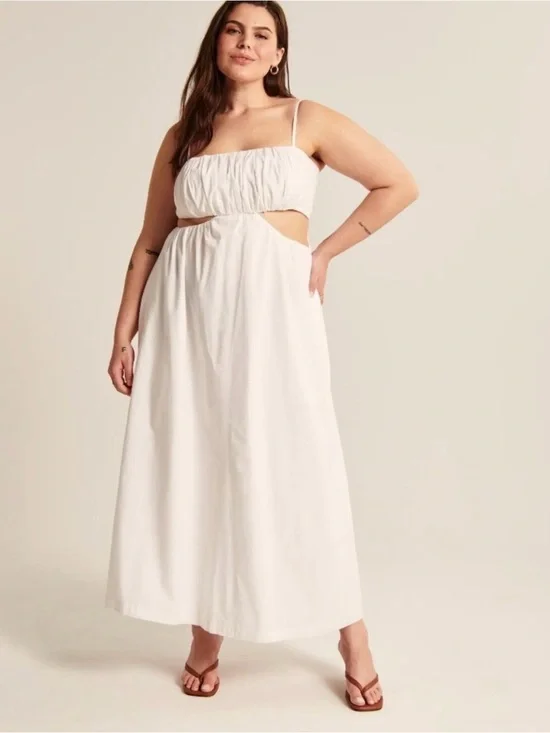 NEW Abercrombie & Fitch Bubble Top Maxi Dress