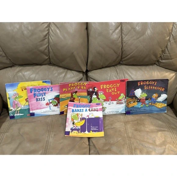 Froggy Books By Jonathan‎ London Lot Of 6 PB Bakes A Cake Sleepover Eats Out