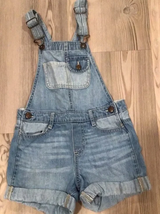 OshKosh B'gosh Light Blue Denim Short Overalls
