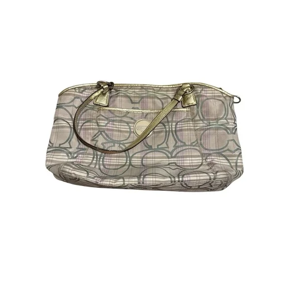 Coach‎ Vintage Y2K Signature Canvas and Patent Leather Bag Lilac