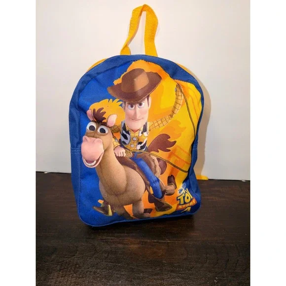 Disney Pixar Toy Story Woody Bullseye Mini Backpack Blue Yellow‎ Kids Bag