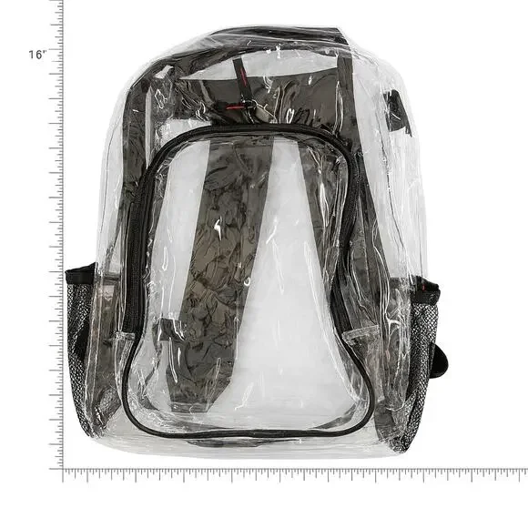 Clear Stadium Backpack Transparent PVC Bag Event Approved